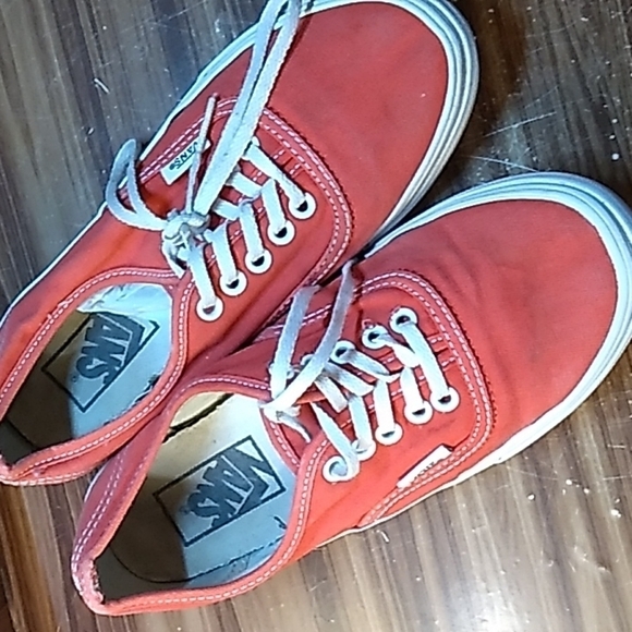 Vans old skool red white men's 3.5 womans 5 canvas sneakers - Picture 2 of 6